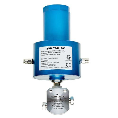 Pneumatic actuated needle valve (NC) Double piston