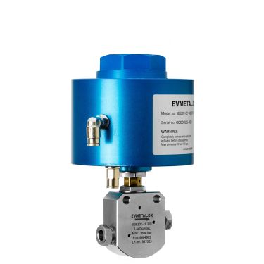 Pneumatic actuated needle valve (NO), Double piston