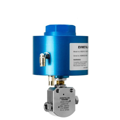 Pneumatic actuated needle valve (NO), Double piston