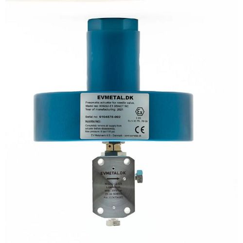 Pneumatic actuated needle valve (NC) with special high-load stem