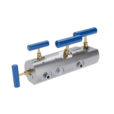 4-way double block & bleed needle valve instrument manifold for hydrogen (905300)